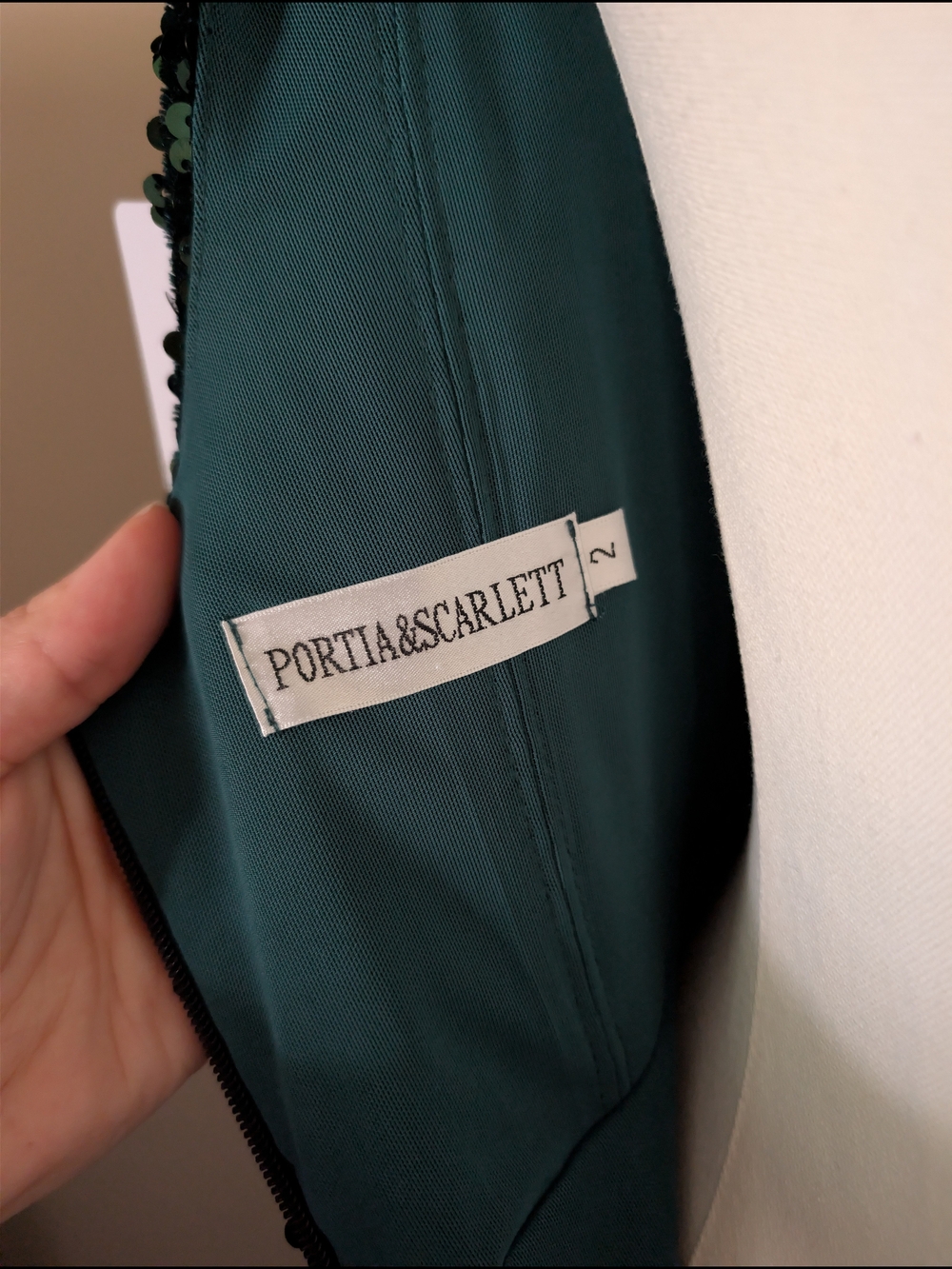 NWT Portia & Scarlett Emerald Green Sequin Formal Gown Dress Size 2 - Picture 7 of 8